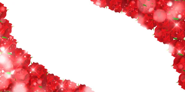 情人节玫瑰光背景 — 图库矢量图片