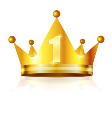 Altın ışık simgesi taç