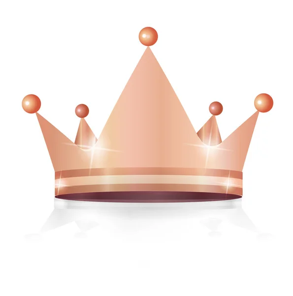 Kroon koperen lichte pictogram — Stockvector