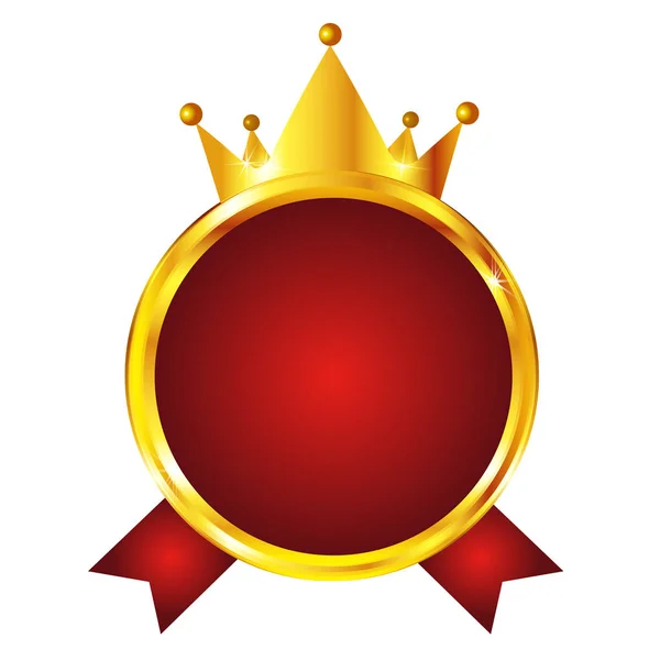 Kronens gullramme Icon – stockvektor
