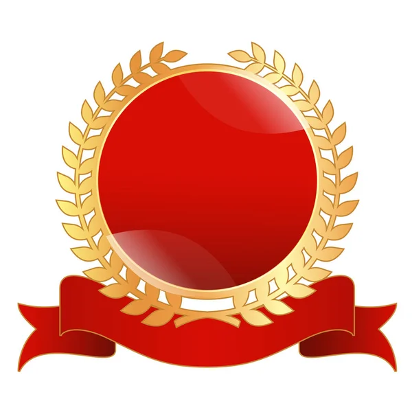 Medalla icono marco de oro — Vector de stock