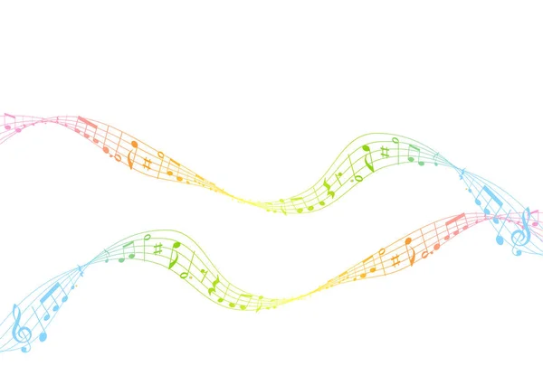 Music score colorful icon — Stock Vector