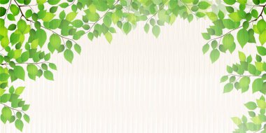 Japon kağıt arka plan yeni yeşil yaprakları