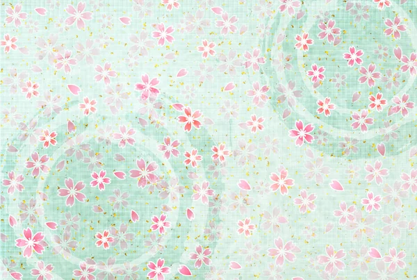 Cereza Papel japonés fondo de primavera — Vector de stock