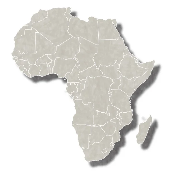 Afrikakarte Ländersymbol — Stockvektor