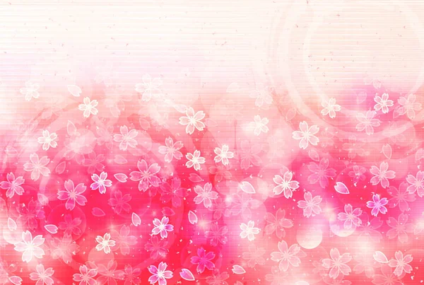 樱桃的日本纸春天背景 — 图库矢量图片