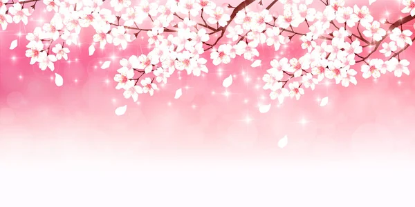 Весенний вишневый фон — стоковый вектор