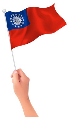 Myanmar bayrağı el simgesi