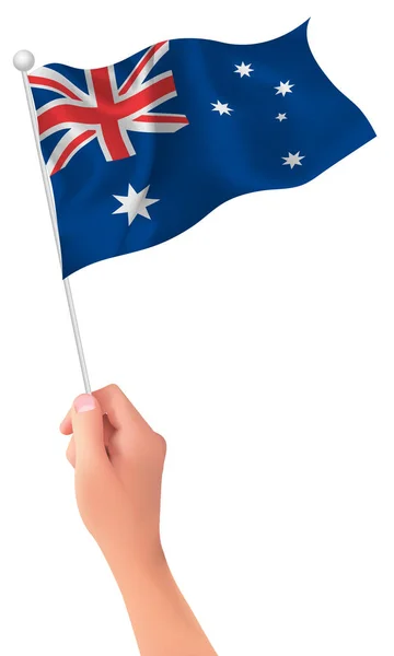 Εικονίδιο χεριού σημαία Αυστραλίας — Διανυσματικό Αρχείο