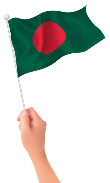 Εικονίδιο χεριού σημαία του Μπανγκλαντές — Διανυσματικό Αρχείο