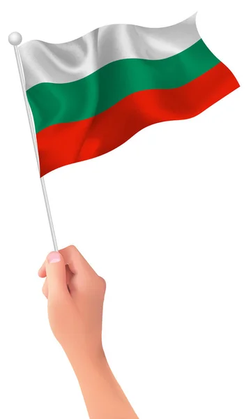 Polska flaga ikona dłoni — Wektor stockowy