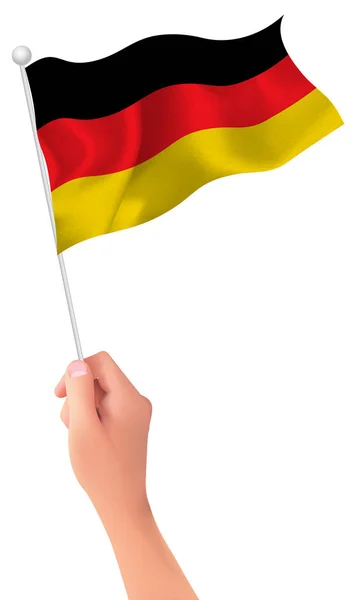 Deutschland Flagge Hand Symbol — Stockvektor