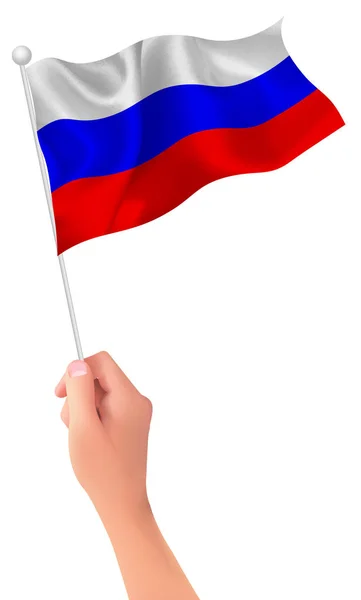 Εικονίδιο χεριού σημαία Ρωσίας — Διανυσματικό Αρχείο