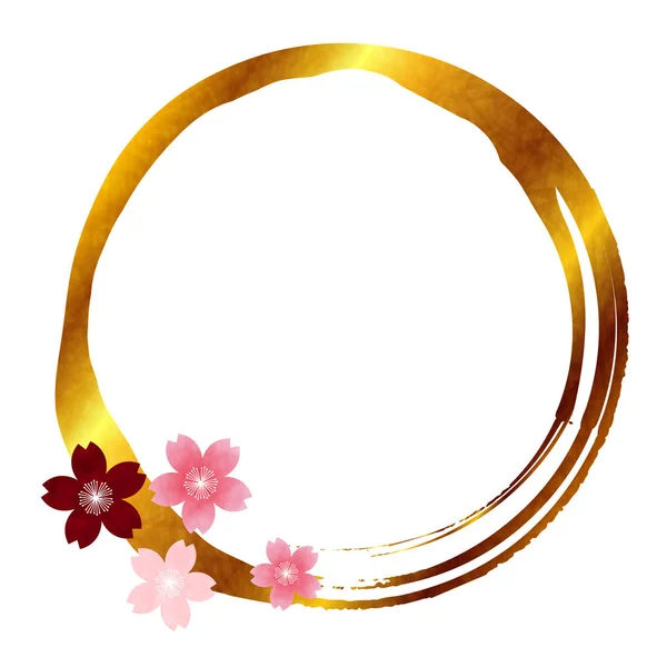 Cereja ícone círculo Primavera — Vetor de Stock