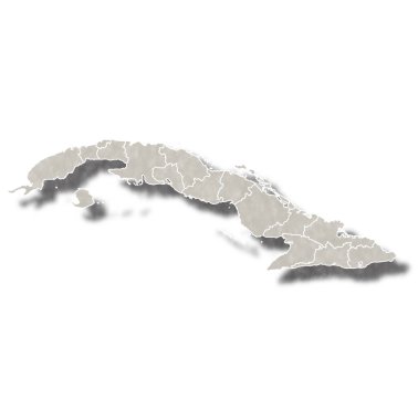 Küba Haritası şehir simgesi