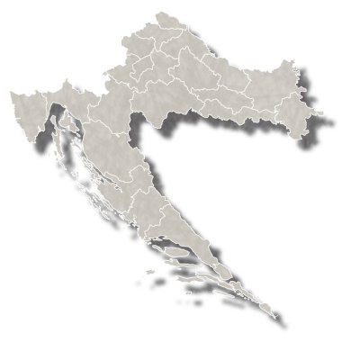 Hırvatistan harita şehir simgesi