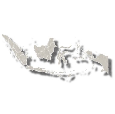 Endonezya Haritası şehir simgesi