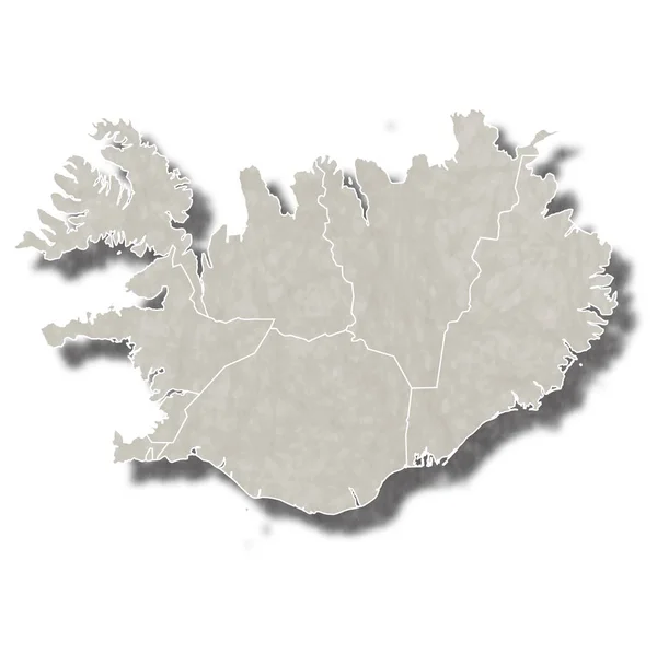 Islandia mapa ciudad icono — Vector de stock