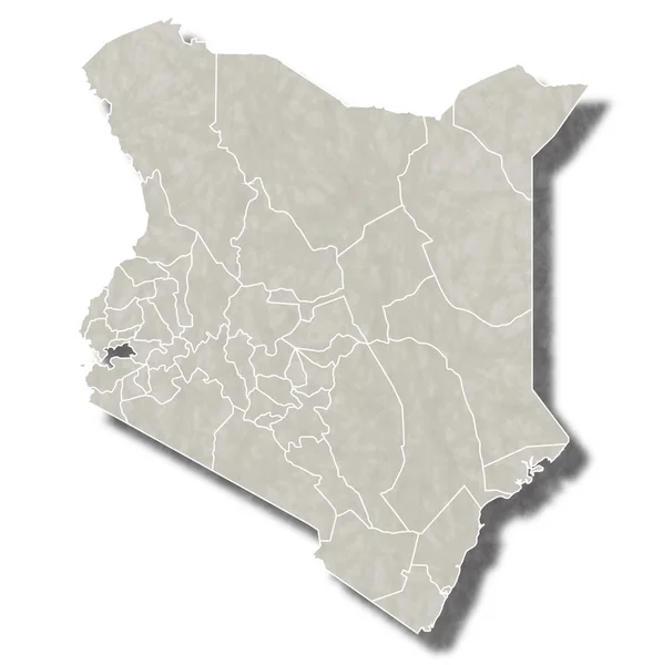 Kenya karta city ikonen — Stock vektor