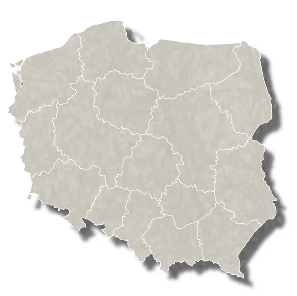 Polen karta city ikonen — Stock vektor