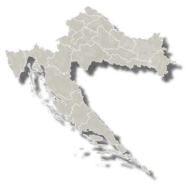 Κροατία χάρτη πόλης εικονίδιο — Διανυσματικό Αρχείο