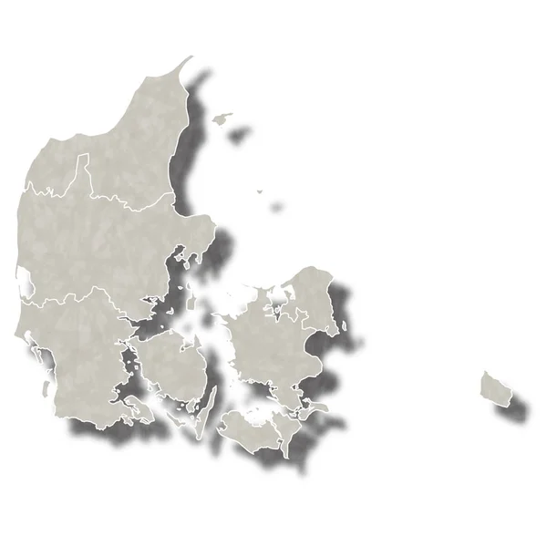 Dänemark Karte Stadt Ikone — Stockvektor