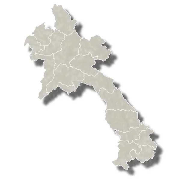 ラオス地図都市アイコン — ストックベクタ