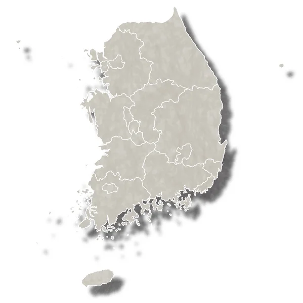 Korea  map city icon — Stock Vector