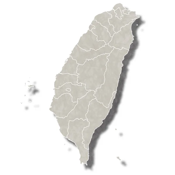 Taiwan carte icône de la ville — Image vectorielle