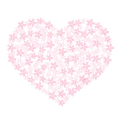 Sevgililer kalp kiraz ağacı simgesi