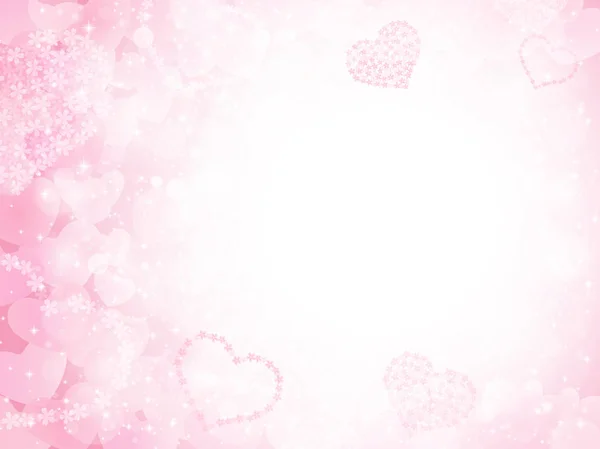 Valentine coeur cerise fond — Image vectorielle