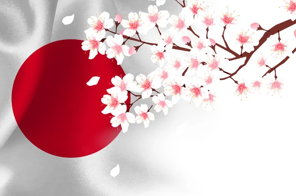 Japonya Ulusal bayrak arka plan — Stok Vektör