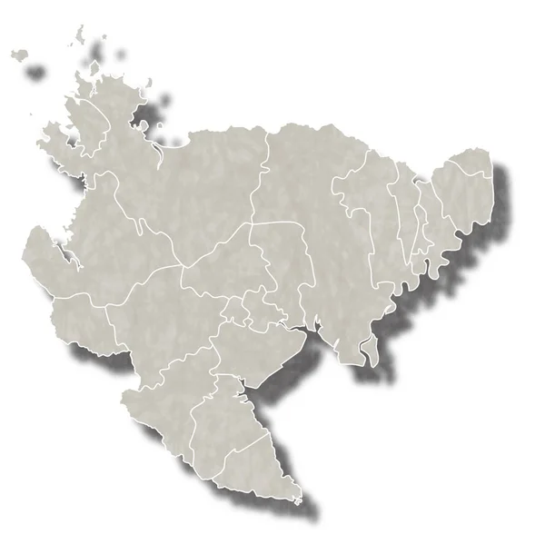 Mappa icona di Saga Giappone — Vettoriale Stock