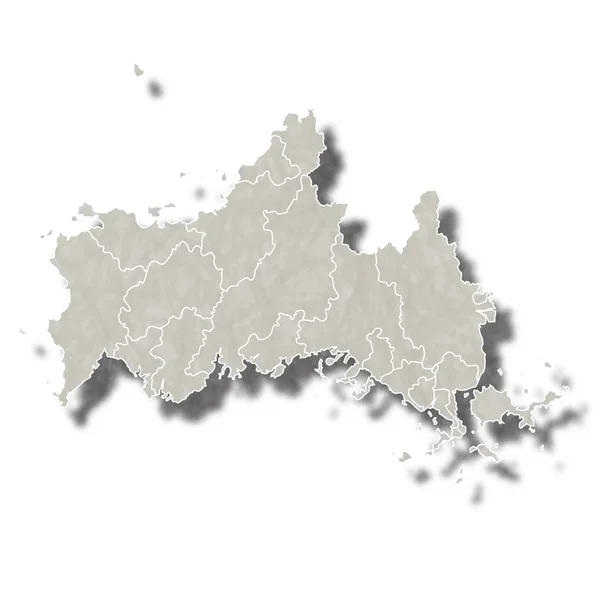 Yamaguchi Japan map icon — Stock Vector
