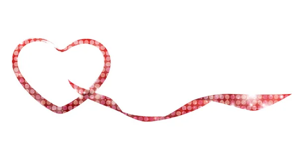 Icono de cinta de corazón de San Valentín — Vector de stock