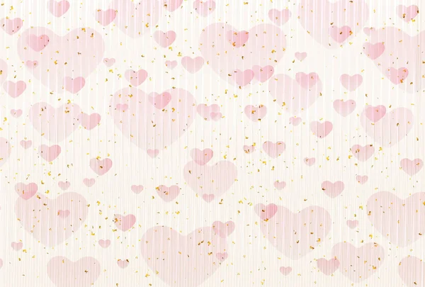 Valentine's Heart Japanese paper background — Stock Vector