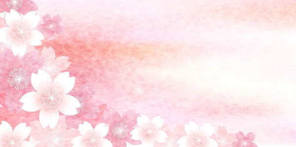 樱桃春季日本纸背景 — 图库矢量图片