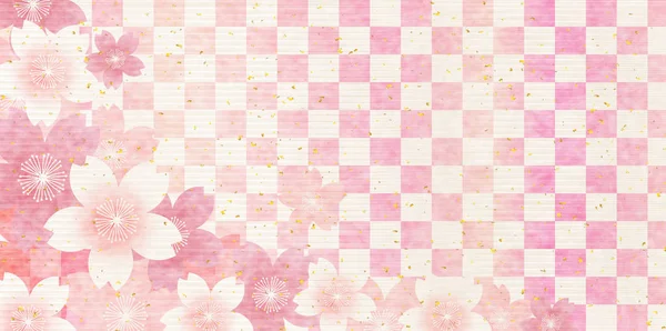 Cherry våren japanska papper bakgrund — Stock vektor
