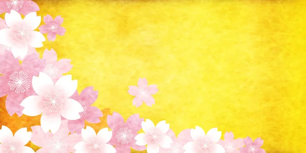 Cherry våren japanska papper bakgrund — Stock vektor