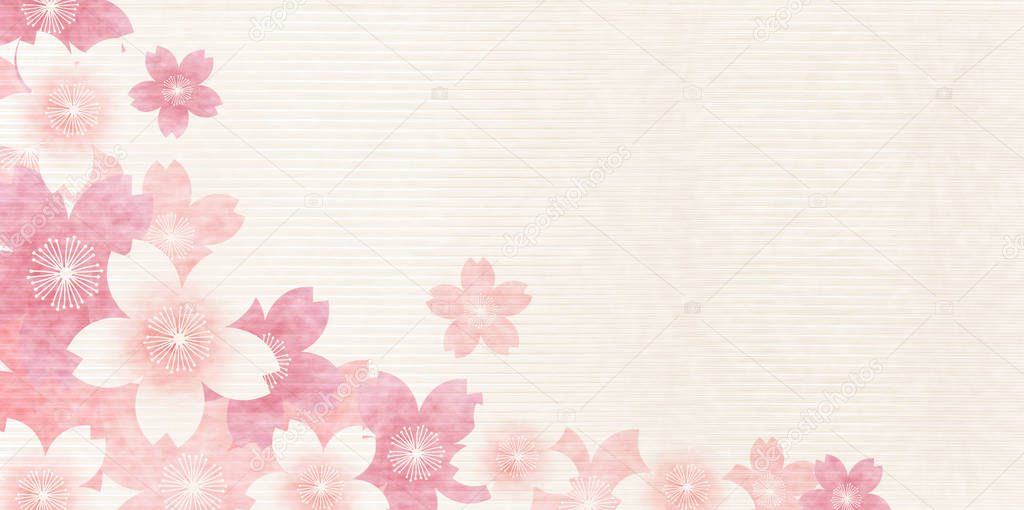Cherry spring Japanese paper background
