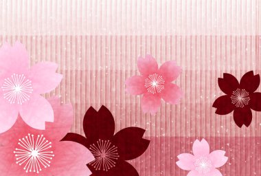 Kiraz Japon kağıt bahar arka plan