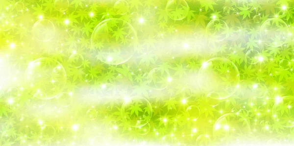 Fresh green maple green background — Stock Vector