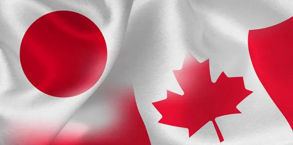 Japan canada flagge hintergrund — Stockvektor