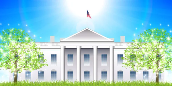 America White House Building Background — Stock Vector