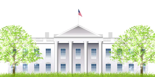 Amerika Beyaz Saray Binası simgesi — Stok Vektör