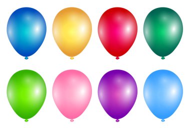Balon renkli renkli simge
