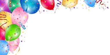 Balon renkli gökyüzü arka plan