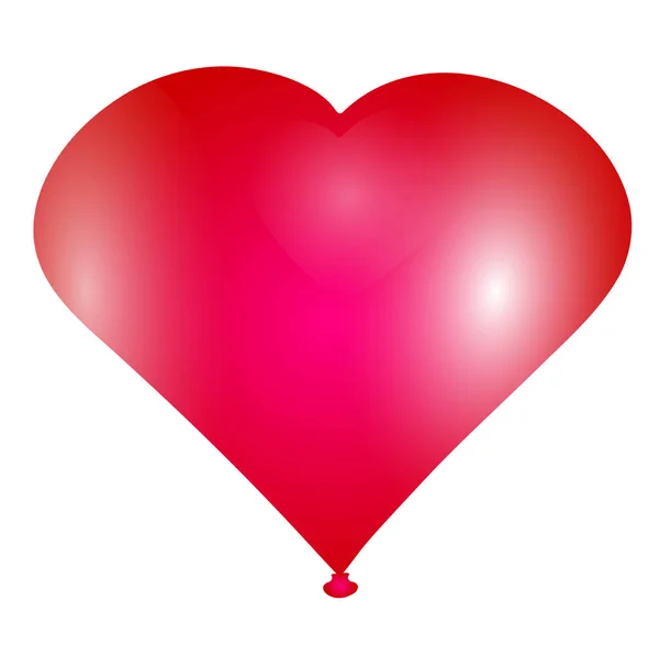 Corazón de San Valentín globo icono — Vector de stock