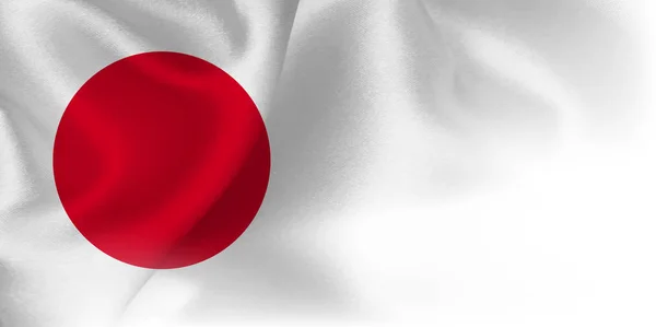 Флаг Японии Шелковый фон — стоковый вектор