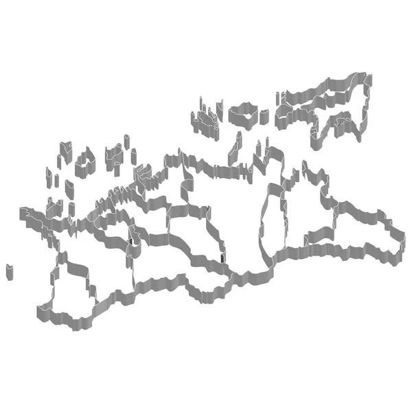Ikona ramki Kagawa Prefektura mapę — Wektor stockowy